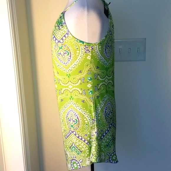 SPECIAL Styles Lily Green & Purple Mandala Hankerchief Tank - Picture 4 of 6